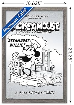 B−少々難ありミッキーマウスバースデーポスター、シルクスクリーンアルミ額入り。 Amazon.co.jp: Trends International ディズニー ミッキーマウス